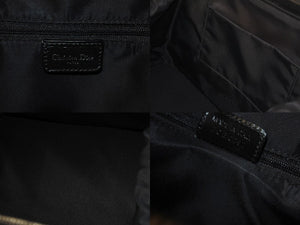 Christian Dior クリスチャンディオール トロッター ドクターズ ハンドバッグ ブラック キャンバス 美品 中古 4b001153