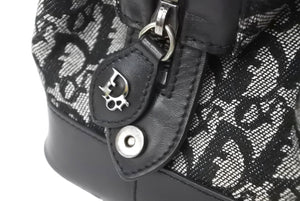 Christian Dior クリスチャンディオール トロッター ドクターズ ハンドバッグ ブラック キャンバス 美品 中古 4b001153