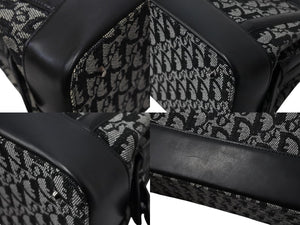 Christian Dior クリスチャンディオール トロッター ドクターズ ハンドバッグ ブラック キャンバス 美品 中古 4b001153