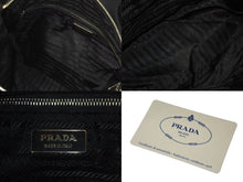 Load image into Gallery viewer, PRADA プラダ ポコノ ワンショルダーバッグ ハンドバッグ イタリア製 ナイロン レザー ブラック シルバー金具 美品 中古 4b001154