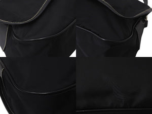 PRADA プラダ ポコノ ワンショルダーバッグ ハンドバッグ イタリア製 ナイロン レザー ブラック シルバー金具 美品 中古 4b001154