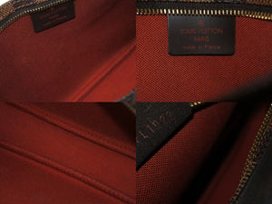 極美品 LOUIS VUITTON ルイヴィトン ダミエ ナヴォナ ワンショルダーバッグ N51983 PVC レザー ブラウン ゴールド金具 中古 4b001156