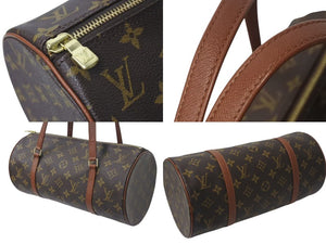 LOUIS VUITTON ルイヴィトン パピヨン30 モノグラムキャンバス ハンドバッグ 旧型 筒形 M51365 ブラウン 美品 中古 4b001161
