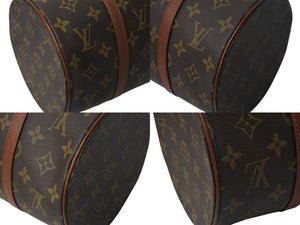 LOUIS VUITTON ルイヴィトン パピヨン30 モノグラムキャンバス ハンドバッグ 旧型 筒形 M51365 ブラウン 美品 中古 4b001161