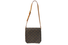 Load image into Gallery viewer, LOUIS VUITTON ルイヴィトン モノグラム ミュゼットサルサ ショルダーバッグ M51258 ブラウン PVC ヌメ革 ゴールド金具 美品 中古 4b001164
