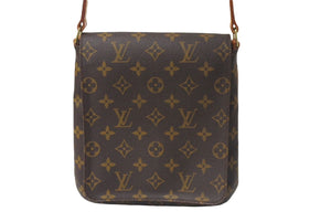 LOUIS VUITTON ルイヴィトン モノグラム ミュゼットサルサ ショルダーバッグ M51258 ブラウン PVC ヌメ革 ゴールド金具 美品 中古 4b001164
