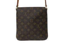 Load image into Gallery viewer, LOUIS VUITTON ルイヴィトン モノグラム ミュゼットサルサ ショルダーバッグ M51258 ブラウン PVC ヌメ革 ゴールド金具 美品 中古 4b001164