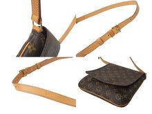Load image into Gallery viewer, LOUIS VUITTON ルイヴィトン モノグラム ミュゼットサルサ ショルダーバッグ M51258 ブラウン PVC ヌメ革 ゴールド金具 美品 中古 4b001164
