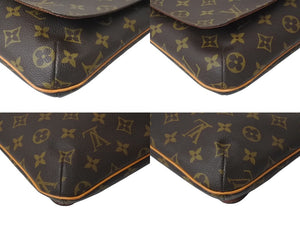 LOUIS VUITTON ルイヴィトン モノグラム ミュゼットサルサ ショルダーバッグ M51258 ブラウン PVC ヌメ革 ゴールド金具 美品 中古 4b001164