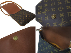 LOUIS VUITTON ルイヴィトン モノグラム ミュゼットサルサ ショルダーバッグ M51258 ブラウン PVC ヌメ革 ゴールド金具 美品 中古 4b001164
