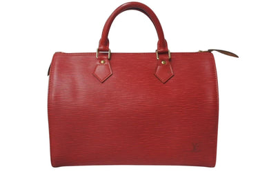LOUIS VUITTON ルイヴィトン スピーディ30 ハンドバッグ M43007 エピ レザー レッド ゴールド金具 美品 中古 4b001169