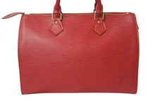 Load image into Gallery viewer, LOUIS VUITTON ルイヴィトン スピーディ30 ハンドバッグ M43007 エピ レザー レッド ゴールド金具 美品 中古 4b001169