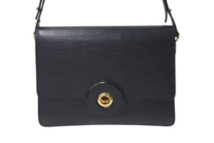 LOUIS VUITTON ルイヴィトン フリーラン エピ ワンショルダーバッグ M52415 ブラック ブルー エピレザー ゴールド金具 美品 中古 4b001172