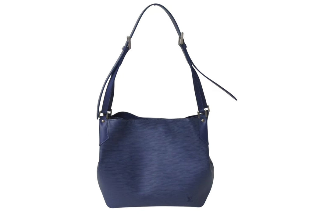 LOUIS VUITTON ルイヴィトン エピ マンダラ MM ショルダーバッグ M5889G エピレザー ブルー シルバー金具 美品 中古 4b001173