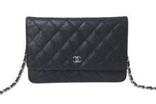 Load image into Gallery viewer, 極美品 CHANEL シャネル チェーンウォレット ショルダーバッグ ココマーク 20番台 キャビアスキン ブラック 中古 4b001178