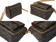 Load image into Gallery viewer, 新品同様 LOUIS VUITTON ルイヴィトン ショルダーバッグ M51165 ヴィバシテPM ブラウン モノグラム ゴールド金具 中古 4b001184