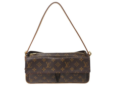 極美品 LOUIS VUITTON ルイヴィトン ヴィバシテMM ハンドバッグ ワンショルダーバッグ M51164 モノグラム PVC ブラウン 中古 4b001185
