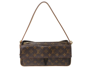 極美品 LOUIS VUITTON ルイヴィトン ヴィバシテMM ハンドバッグ ワンショルダーバッグ M51164 モノグラム PVC ブラウン 中古 4b001185