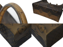 Load image into Gallery viewer, 極美品 LOUIS VUITTON ルイヴィトン モノグラム ジャイアント リバース オンザゴーMM トートバッグ M45321 ブラウン 中古 4b001190