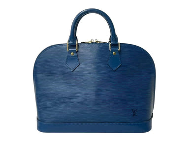 LOUIS VUITTON ルイヴィトン エピ アルマPM ハンドバッグ M52145 トレドブルー ゴールド金具 美品 中古 4b001191