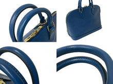 Load image into Gallery viewer, LOUIS VUITTON ルイヴィトン エピ アルマPM ハンドバッグ M52145 トレドブルー ゴールド金具 美品 中古 4b001191
