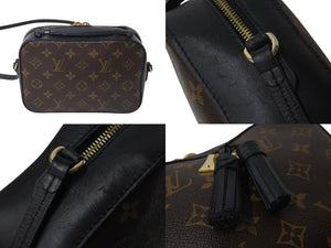 LOUIS VUITTON ルイヴィトン ショルダーバッグ モノグラム M43555 2way サントンジュ タッセル ブラウン ブラック 美品 中古 4b001202