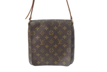 Load image into Gallery viewer, LOUIS VUITTON ルイヴィトン モノグラム ミュゼットサルサ ショルダーバッグ M51258 ブラウン PVC ヌメ革 ゴールド金具 美品 中古 4b001206
