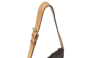 LOUIS VUITTON ルイヴィトン モノグラム ミュゼットサルサ ショルダーバッグ M51258 ブラウン PVC ヌメ革 ゴールド金具 美品 中古 4b001206