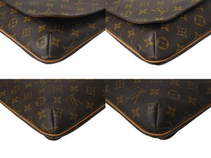 LOUIS VUITTON ルイヴィトン モノグラム ミュゼットサルサ ショルダーバッグ M51258 ブラウン PVC ヌメ革 ゴールド金具 美品 中古 4b001206