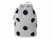 Load image into Gallery viewer, 極美品 PRADA プラダ ハンドバッグ ポーチ リナイロン ラフシモンズ 1NA369 ナイロン ドット柄 ホワイト ブラック 中古 4b001222
