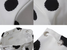 Load image into Gallery viewer, 極美品 PRADA プラダ ハンドバッグ ポーチ リナイロン ラフシモンズ 1NA369 ナイロン ドット柄 ホワイト ブラック 中古 4b001222