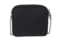 Load image into Gallery viewer, 極美品 PRADA プラダ ファー ショルダーバッグ トライアングルロゴ イタリア製 ナイロン ピンク ブラック シルバー金具 中古 4b001223