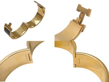 Load image into Gallery viewer, HERMES エルメス クリッククラック ブレスレット Hバングル アクセサリー P刻印 GP ゴールド ブラック 美品 中古 4b001226