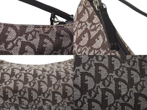 CHRISTIAN DIOR クリスチャン ディオール ポーチ キャンバス PZ 0062 ブラウン 良品 中古 4b001230