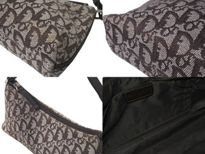 CHRISTIAN DIOR クリスチャン ディオール ポーチ キャンバス PZ 0062 ブラウン 良品 中古 4b001230