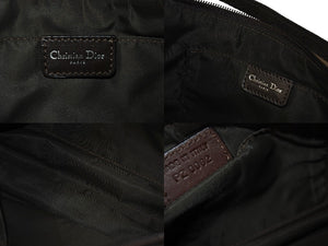 CHRISTIAN DIOR クリスチャン ディオール ポーチ キャンバス PZ 0062 ブラウン 良品 中古 4b001230