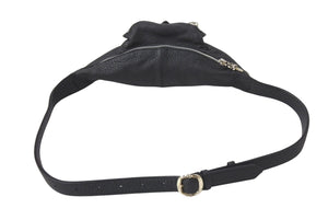 極美品 CHROME HEARTS クロムハーツ SNAT PACK MINI スナットパックミニ レザーボディバッグ ダガージップ ガンスリンガーベルト 中古 4b001237