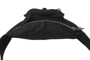 極美品 CHROME HEARTS クロムハーツ SNAT PACK MINI スナットパックミニ レザーボディバッグ ダガージップ ガンスリンガーベルト 中古 4b001237