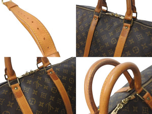 LOUIS VUITTON ルイヴィトン キーポルバンドリエール55 M41414 モノグラム PVC ヌメ革 ブラウン 美品 中古 4b001248