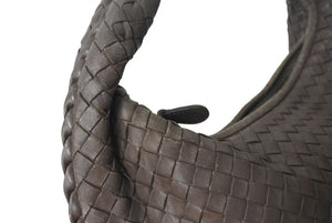 BOTTEGAVENETA ボッテガヴェネタ イントレチャート ホーボー ハンドバッグ イタリア製 レザー シルバー金具 ベージュ 美品 中古 4b001266