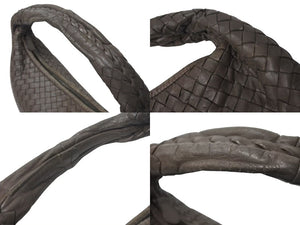 BOTTEGAVENETA ボッテガヴェネタ イントレチャート ホーボー ハンドバッグ イタリア製 レザー シルバー金具 ベージュ 美品 中古 4b001266