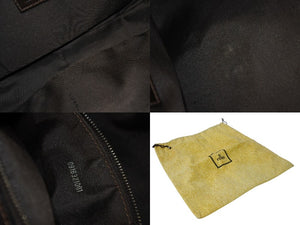 FENDI フェンディ クロワッサン ハーフムーン ワンショルダーバッグ ハンドバッグ ズッカ キャンバス ブラウン シルバー金具 美品 中古 4c076363