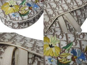 Christian Dior クリスチャンディオール サドルバッグ エンブロイダリー ガリアーノ期 ハンドバッグ ベージュ 2004年 美品 中古 4b001270