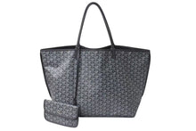 Load image into Gallery viewer, 極美品 GOYARD ゴヤール サック アンジュGM トートバッグ ポーチ付き リバーシブル PVCコーティングキャンバス グレー 中古 4b001271