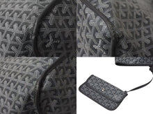 Load image into Gallery viewer, 極美品 GOYARD ゴヤール サック アンジュGM トートバッグ ポーチ付き リバーシブル PVCコーティングキャンバス グレー 中古 4b001271