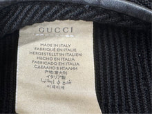 Load image into Gallery viewer, 新品同様 GUCCI グッチ GG クロシェ ベレー ハット ブラック コットン 656574 帽子 ロゴ 小物 サイズL 中古 4b001278