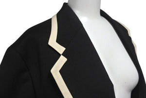 極美品 HERMES エルメス カシミヤ テーラードジャケット サイズ38 ダークブラウン アイボリー マルジェラ期 中古 4b001279