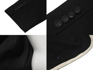 極美品 HERMES エルメス カシミヤ テーラードジャケット サイズ38 ダークブラウン アイボリー マルジェラ期 中古 4b001279