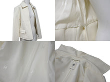 Load image into Gallery viewer, 新品同様 HERMES エルメス マイクロジップジャケット 4E0200DR サイズ36 アイボリー ポリウレタン ビスコース 中古 4b001280