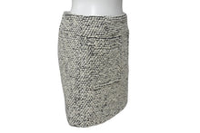 Load image into Gallery viewer, BOTTEGAVENETA ボッテガヴェネタ ミニスカート 813032 サイズ34 ウール ナイロン モヘヤ ホワイト ブラック 美品 中古 4b001283